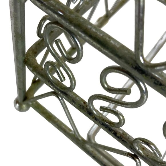 Vintage Metal Tissue Box Cover Square Silver Chrome Scroll Design Bathroom Decor - Picture 9 of 9